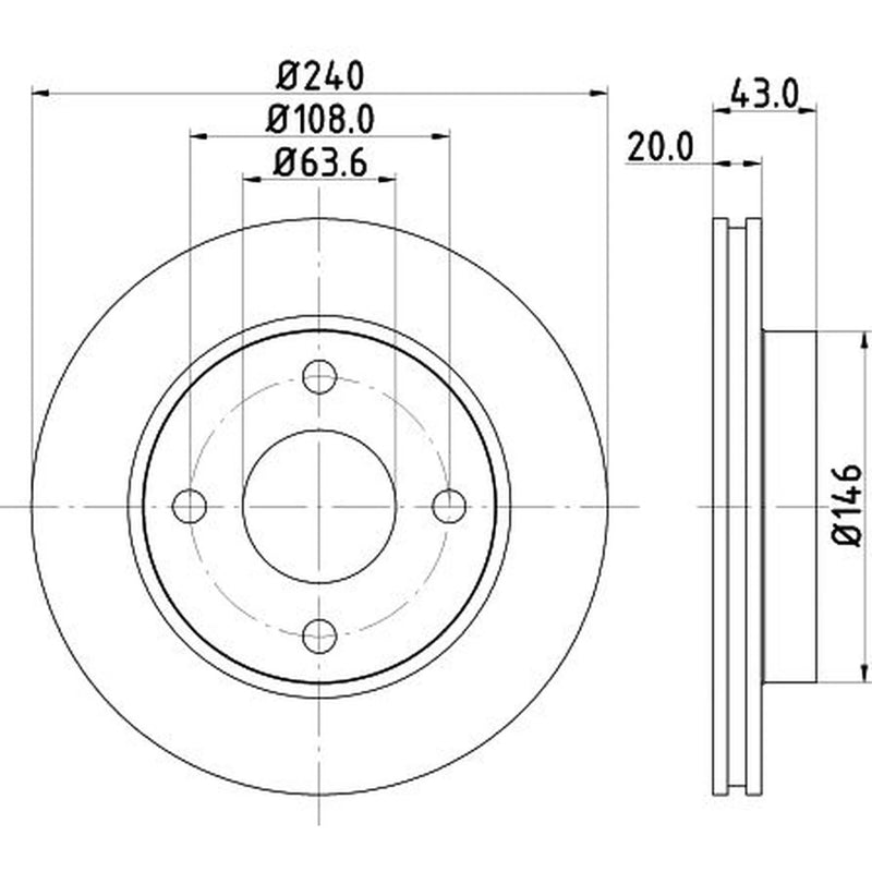 Mintex Mintex Front Brake Disc Kit MDK0202