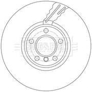 Borg & Beck 2 x Front Vented Brake Discs BBD7004S