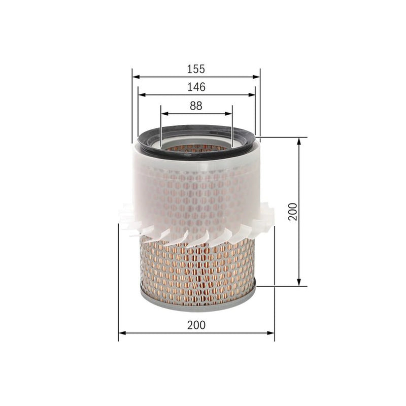Bosch Engine Air Filter Rear 1 987 429 186