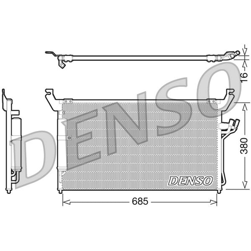 Denso Air Conditioning Condenser DCN46013