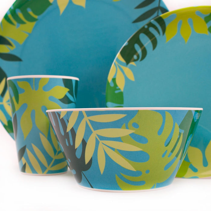 16 Piece Jungle Melamine Tableware Set - Summit - Van Life Living