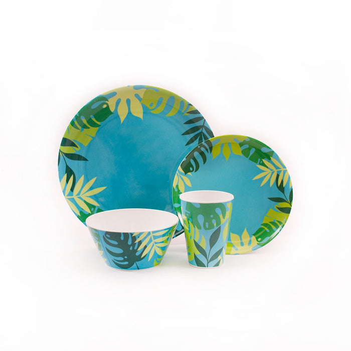 16 Piece Jungle Melamine Tableware Set - Summit - Van Life Living