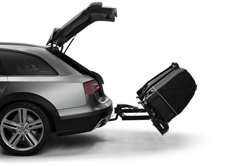 Thule BackSpace XT foldable towbar carrier cargo black Towbar cargo carrier - Thule - Van Life Living