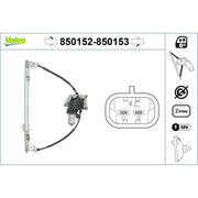 Valeo Electric Window Regulator Lifter Right Front 850153