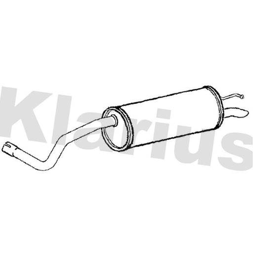 Klarius Box With Tail Pipe Rear VW925B