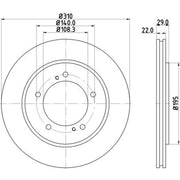 Mintex 2 x Front Brake Discs MDC1591-x2
