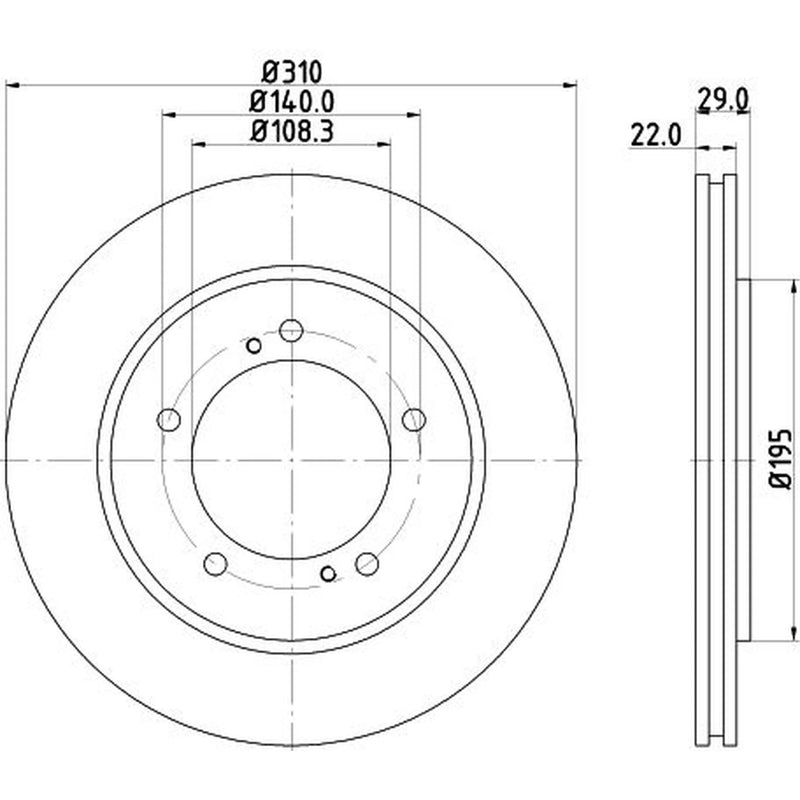 Mintex 2 x Front Brake Discs MDC1591-x2