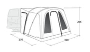 Outwell San Diego Driveaway Awning Grey - Outwell - Van Life Living