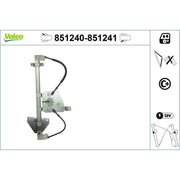 Valeo Electric Window Regulator Lifter Left Rear 851240