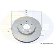 Comline 2 x Front Brake Discs ADC2818V-x2