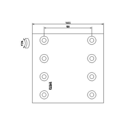 Textar Textar Cv Brake Lining Set 1957307 0309213200 1957307