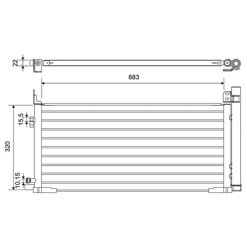 Valeo Air Conditioning Condenser 822558