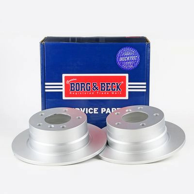 Borg & Beck 2 x Solid Rear Brake Discs BBD5076-x2