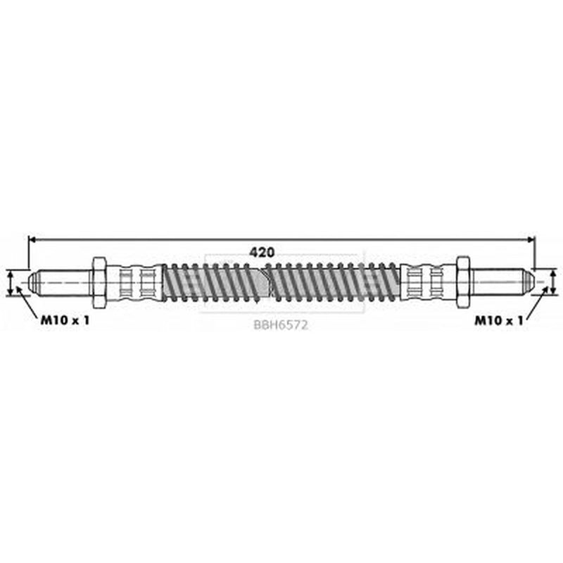Borg & Beck Brake Hydraulic Hose Line Front Right BBH6572