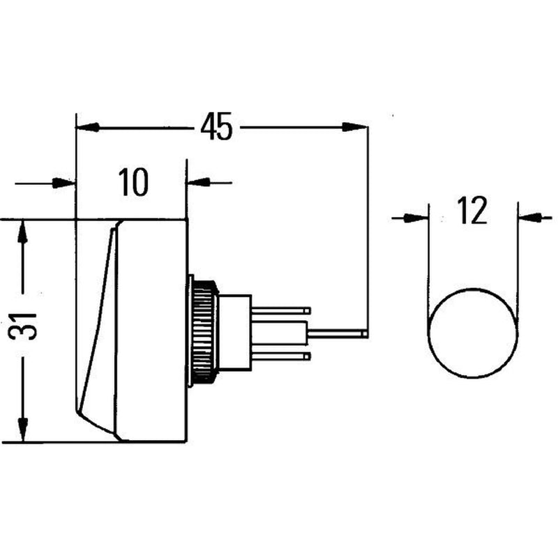 Hella Electrical Switch 6EH 007 946-031