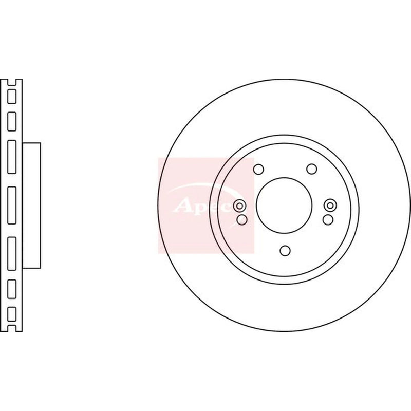 Apec 2 x Vented Front Brake Discs DSK2693-x2