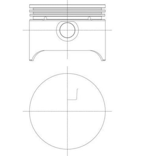 Mahle Piston Cylinder Bore = 72mm 013 PI 00153 002