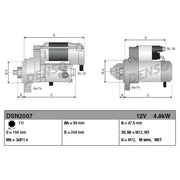 Denso Starter Motor 12V 4.8kW 11 Teeth