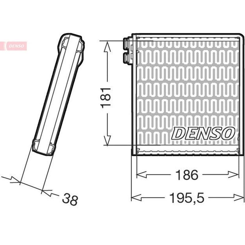 Denso Air Conditioning Evaporator fits Fiat Ducato Bus 2006-2013