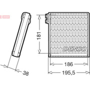 Denso Air Conditioning Evaporator DEV09103