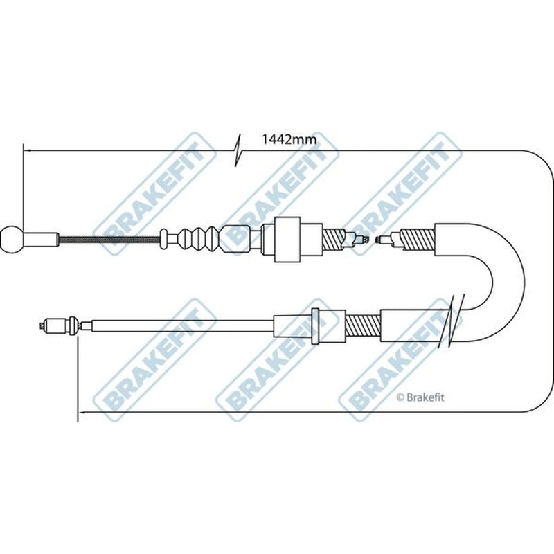 Apec Handbrake Cable Right Rear BBC3042