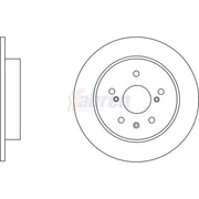 Fahren 2 x Solid Rear Brake Discs FBD6725-x2