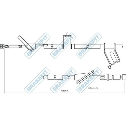 Apec Handbrake Cable Left Rear BBC3215
