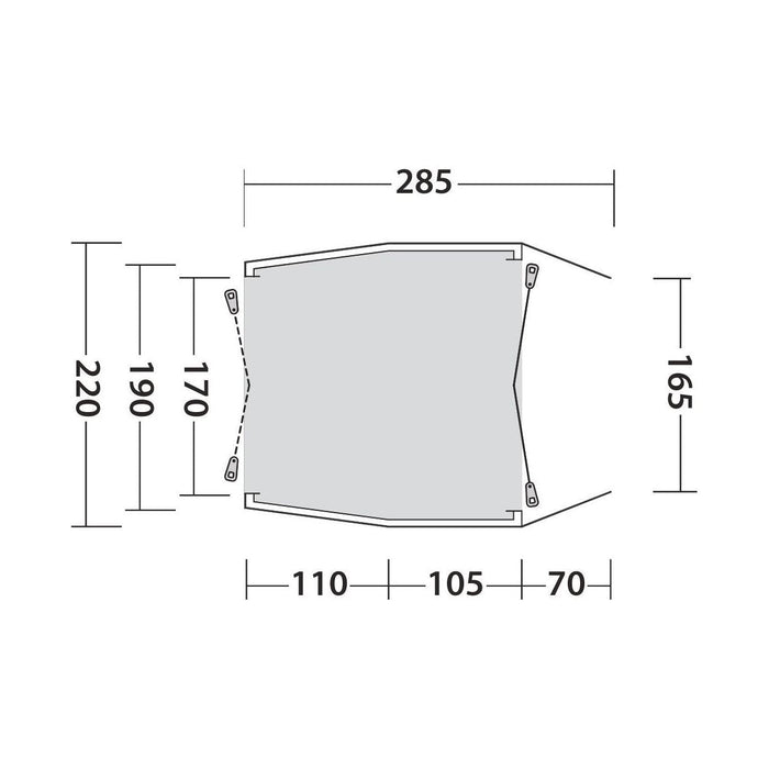 Outwell Dunecrest S Poled Tailgate Awning - Outwell - Van Life Living