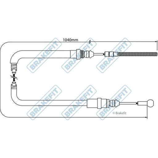 Apec Handbrake Cable Right Rear BBC3056