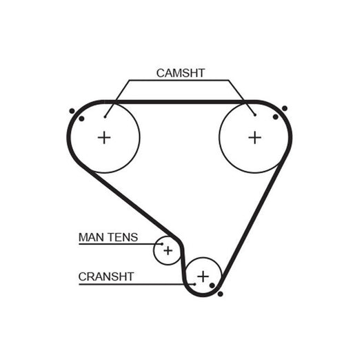 Gates Timing Belt Cambelt 133 Teeth 5146