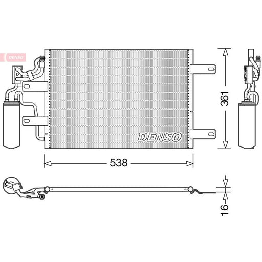 Denso Air Conditioning Condenser DCN20025