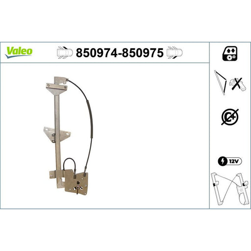 Valeo Electric Window Regulator Lifter Left Front 850974