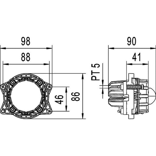 Hella Headlight Headlamp LED Right 1TL 998 670-041