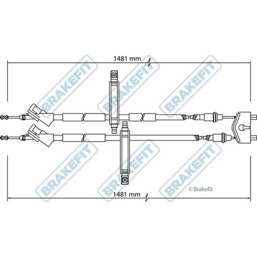 Apec Handbrake Cable Rear BBC3142
