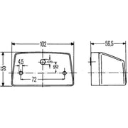 Hella Licence Plate Light / Lamp Left R10W 2KA 003 389-001