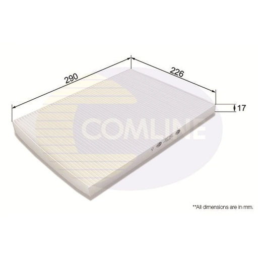 Comline Cabin Air Filter (Pollen Filter) EKF143