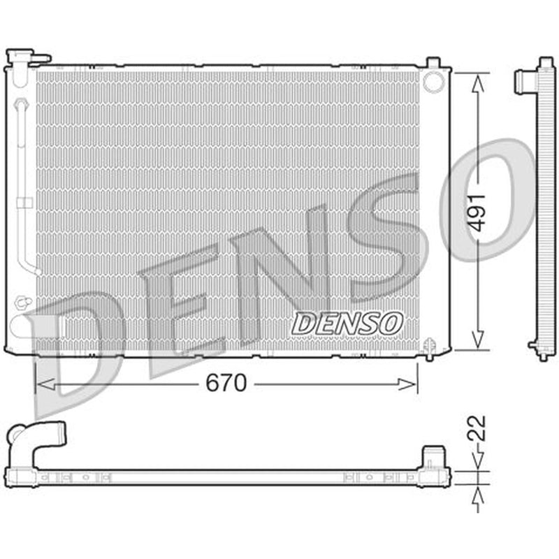 Denso Engine Radiator fits Lexus Rx 2003-2008