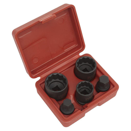 Sealey Impact Hub Socket & Socket Bit Set 5pc 12-Point 1/2"Sq Drive SX053 Sealey  - Town Parts