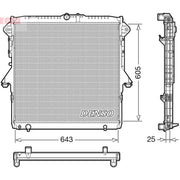 Denso Engine Radiator DRM10119