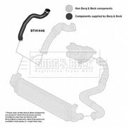 Borg & Beck Intercooler Turbo Charge Air Hose BTH1446