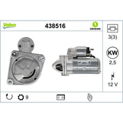 Valeo Starter Motor 12V 2.5kW 9 Teeth 438516