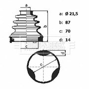 Borg & Beck Drive Shaft Bellow Kit transmission side BCB6430