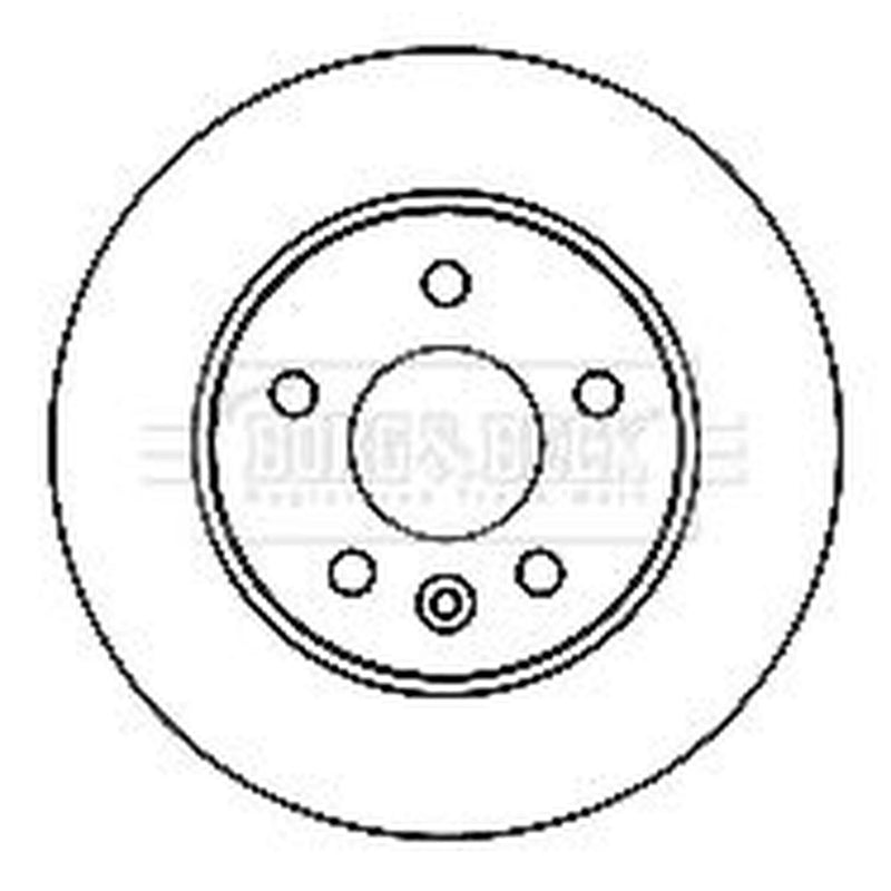 Borg & Beck 2 x Solid Front Brake Discs BBD5157-x2