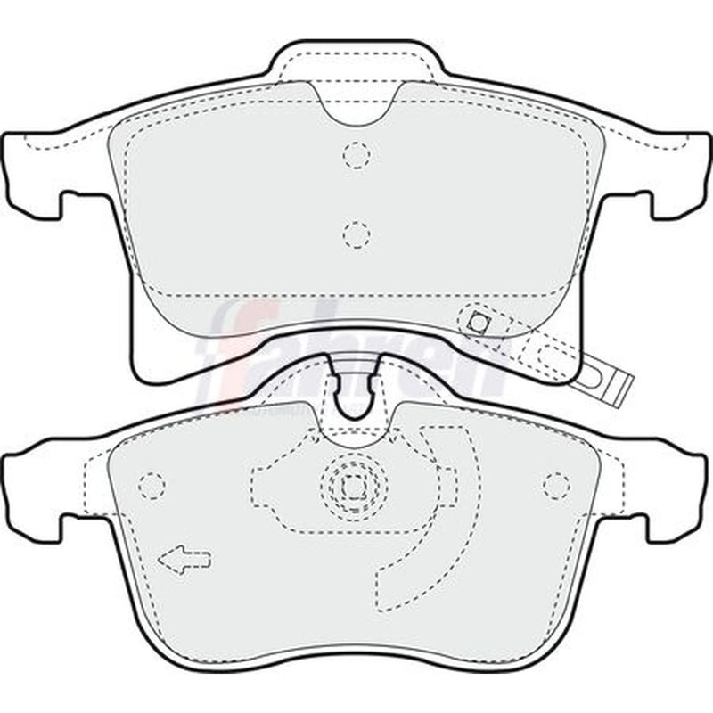 Fahren Front Brake Pad Set fits Opel Adam 2014-2019 1.4