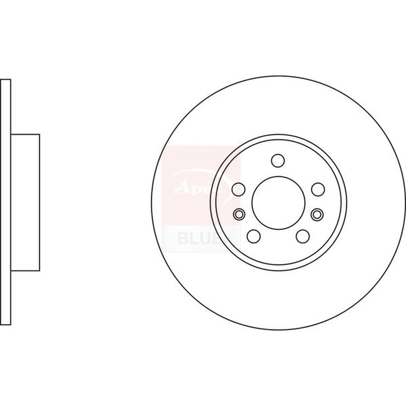 Apec 2 x Solid Rear Brake Discs SDK6856-x2