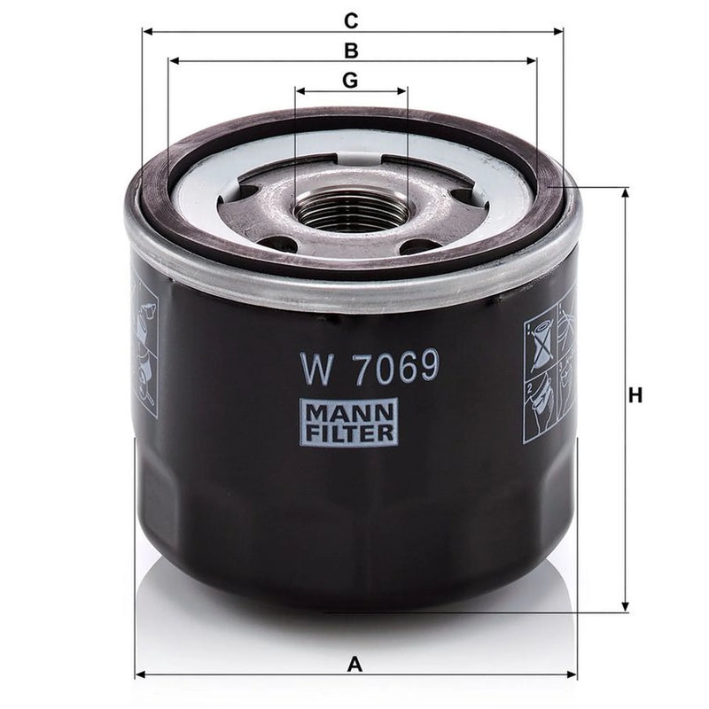 MANN-FILTER Engine Oil Filter W 7069