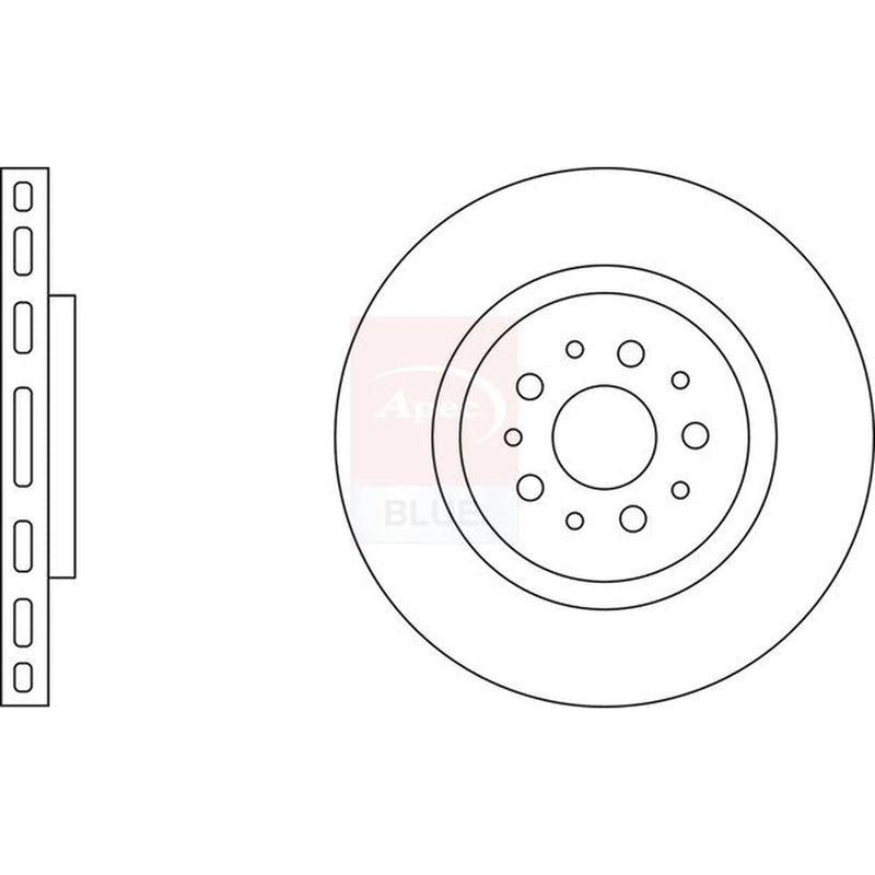 Apec 2 x Vented Front Brake Discs SDK6706-x2