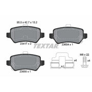 Textar Rear Brake Pad Set 2341703