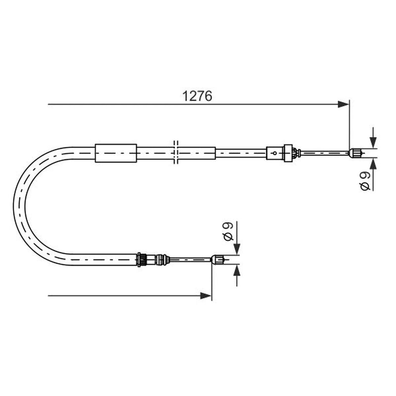 Bosch Handbrake Cable Left Rear 1 987 477 938