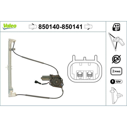 Valeo Electric Window Regulator Lifter Left Front 850140